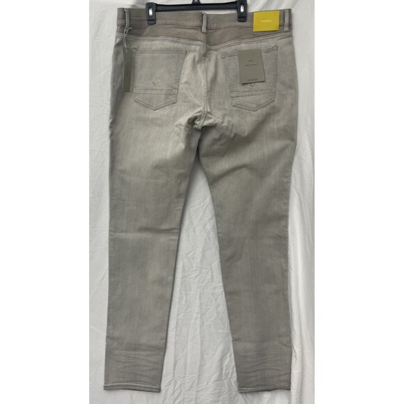 HUDSON Zack Skinny Jeans Denim Gray Yellow Button Men's Size 42 Pockets NWT - Picture 10 of 15